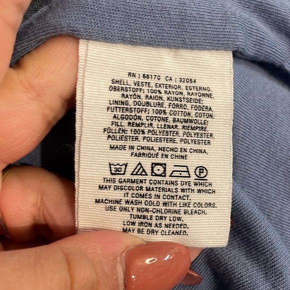 ANTHROPOLOGIE PUFFER QUILTED BLUE JACKET - Picture 6 of 9